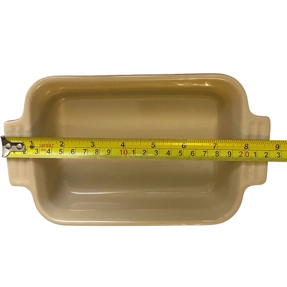 Le Creuset Stonewear Red Enamel Rectangular Baking Dish Small 7x5 - Picture 9 of 10